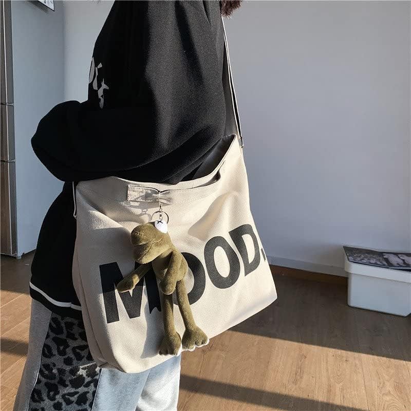 Sumleno Canvas Messenger Vintage Bag Alt Emo Crossbody Bag Goth Punk Shoulder Satchels Harajuku Grunge Handbag - Image 3
